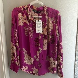 Floral Pink Blouse by Zara
